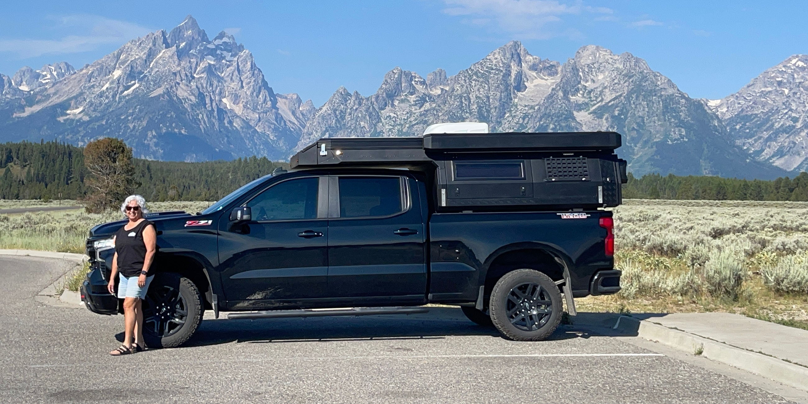 Apex camper at dusk