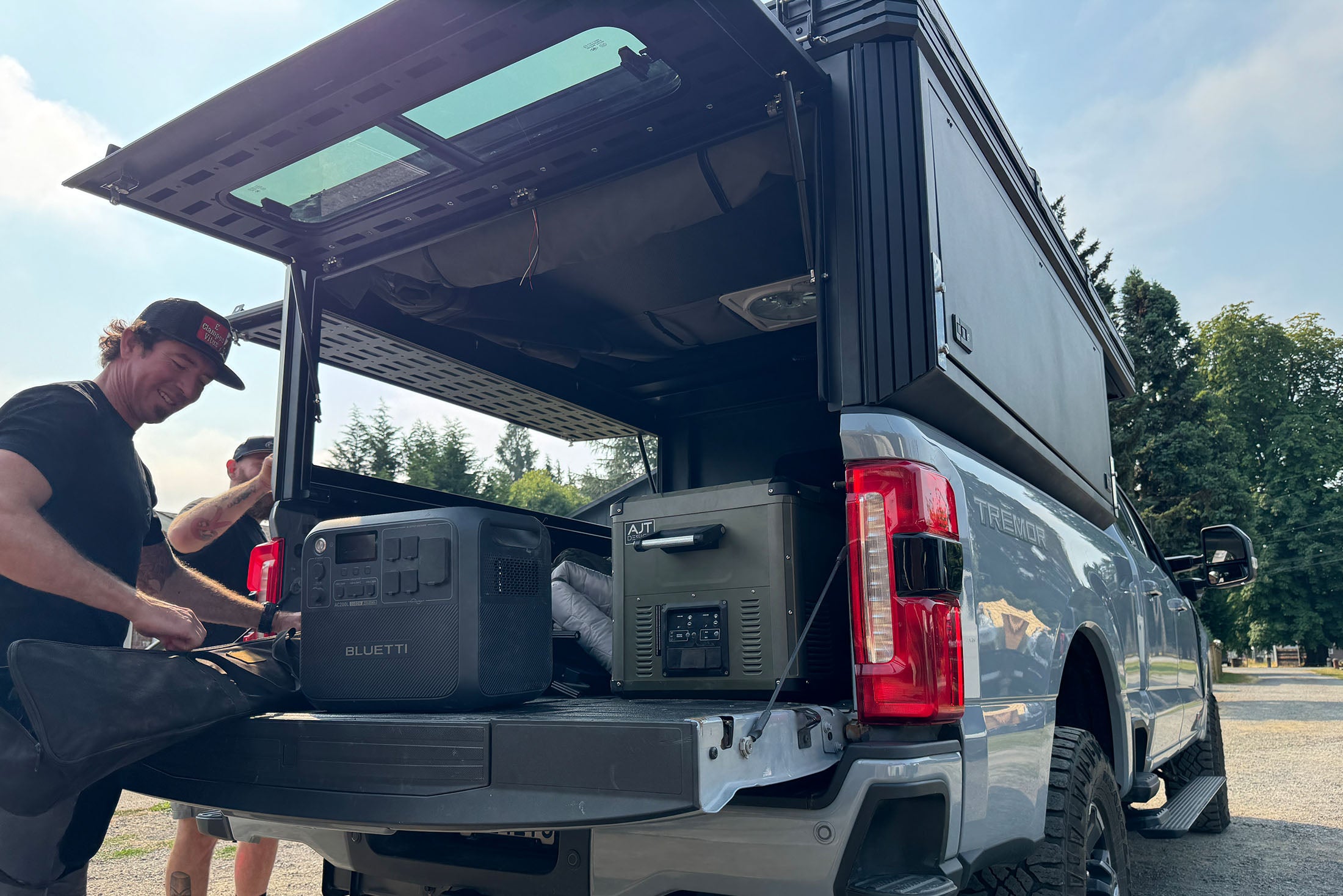 Close-up of Summit camper construction detail