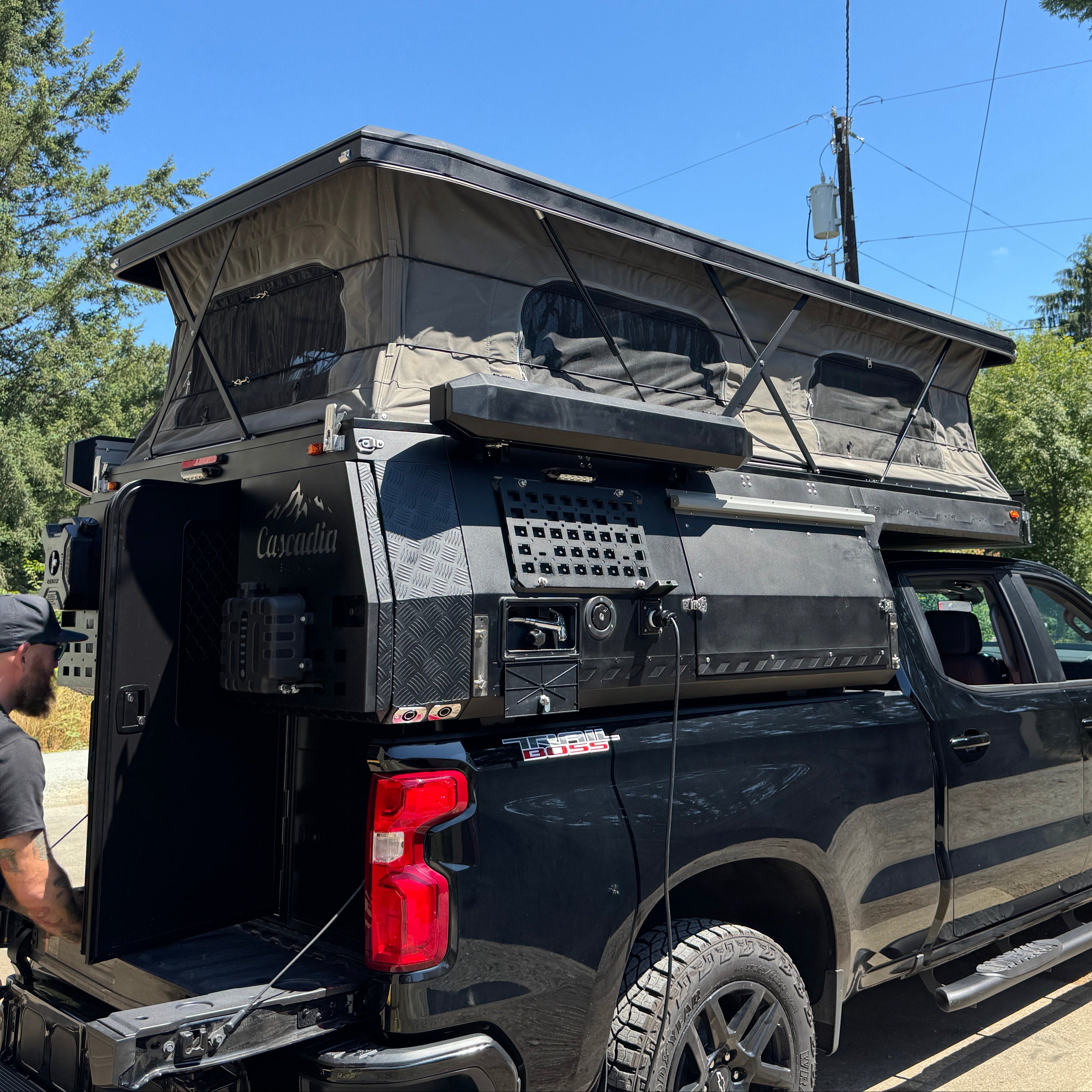 Cascadia Overland Apex on Silverado Trail Boss Truck