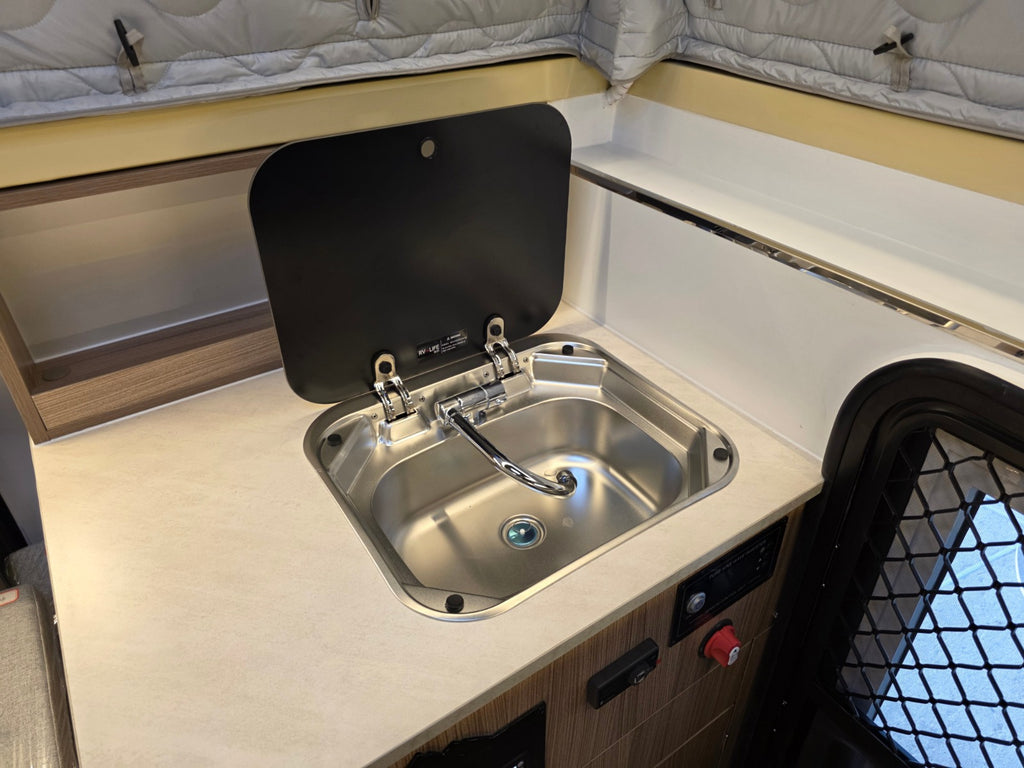 cascadia overland co apex interior kitchen sink open