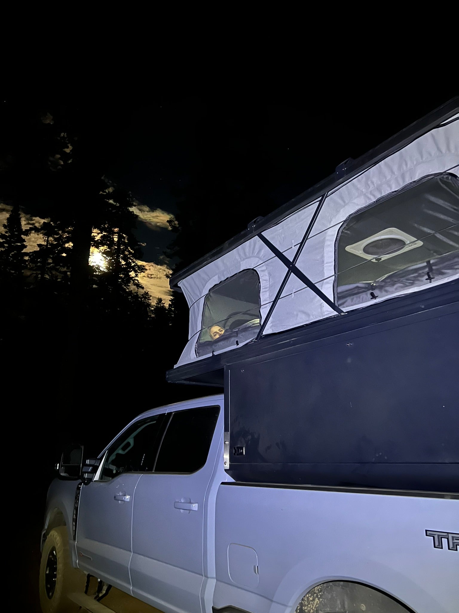 Summit camper closed on a truck