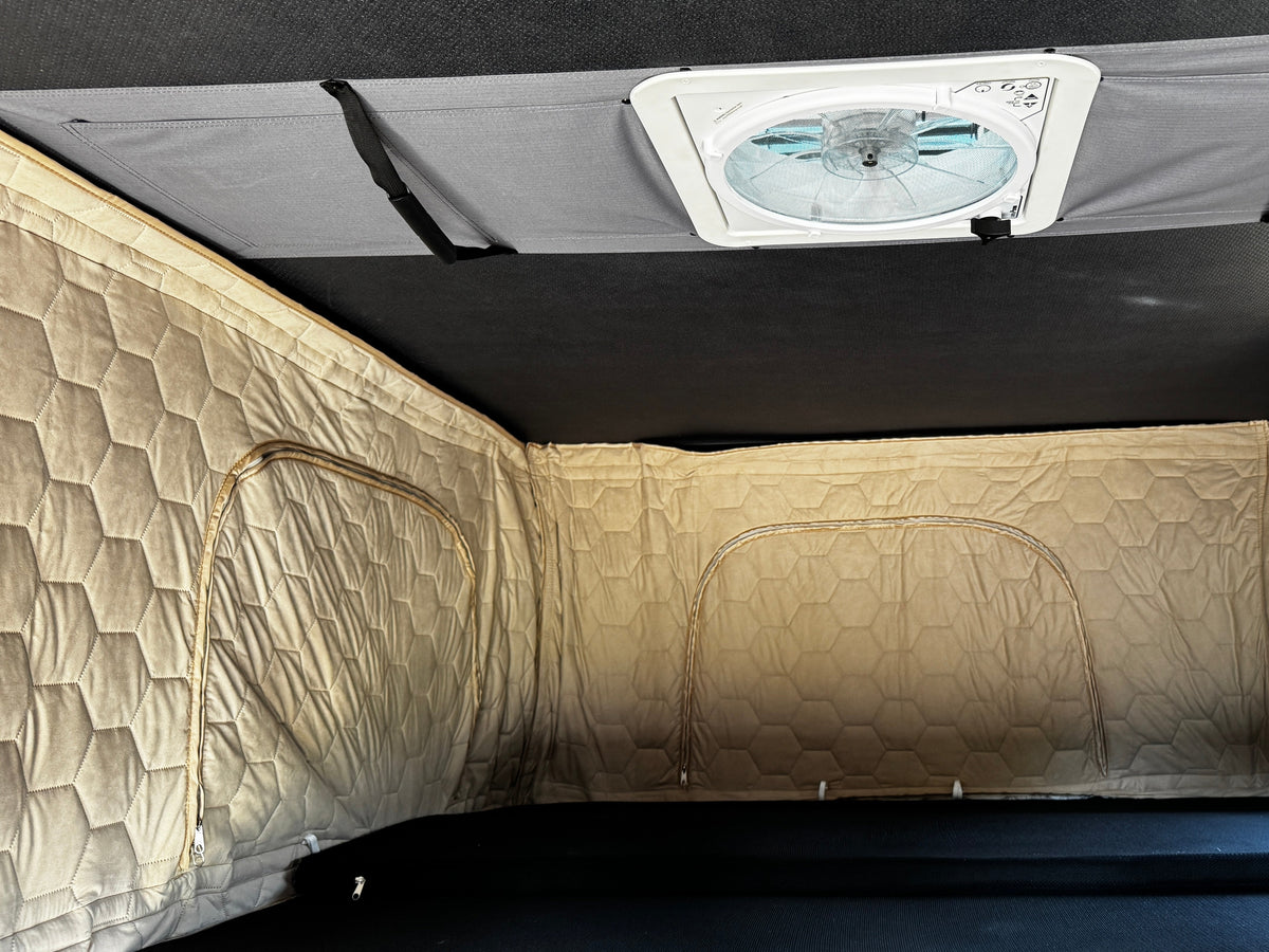 Thermal quilted liner installed inside a Summit camper